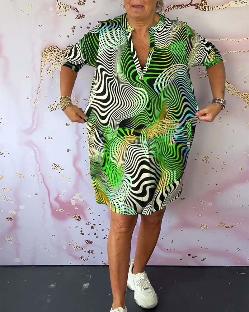 Marly | Colourful V-neck dress
