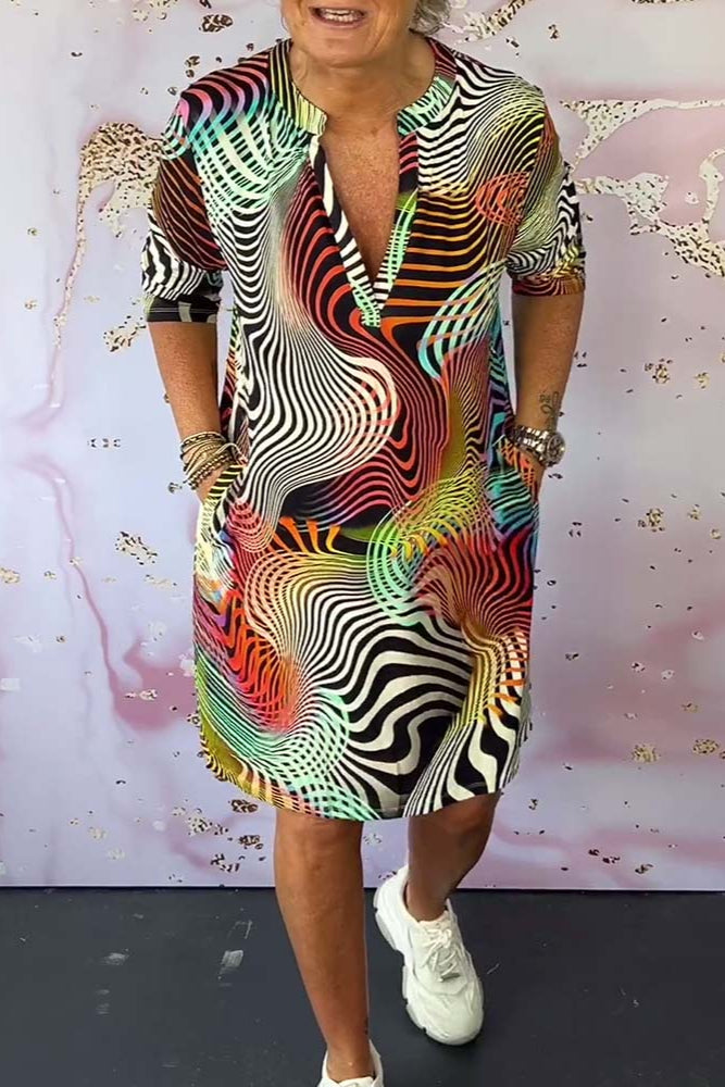 Marly | Colourful V-neck dress